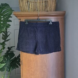 LOFT Blue High Waist Shorts Tailored Fit